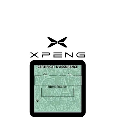 Porte vignette assurance pare-brise voiture XPENG VS110