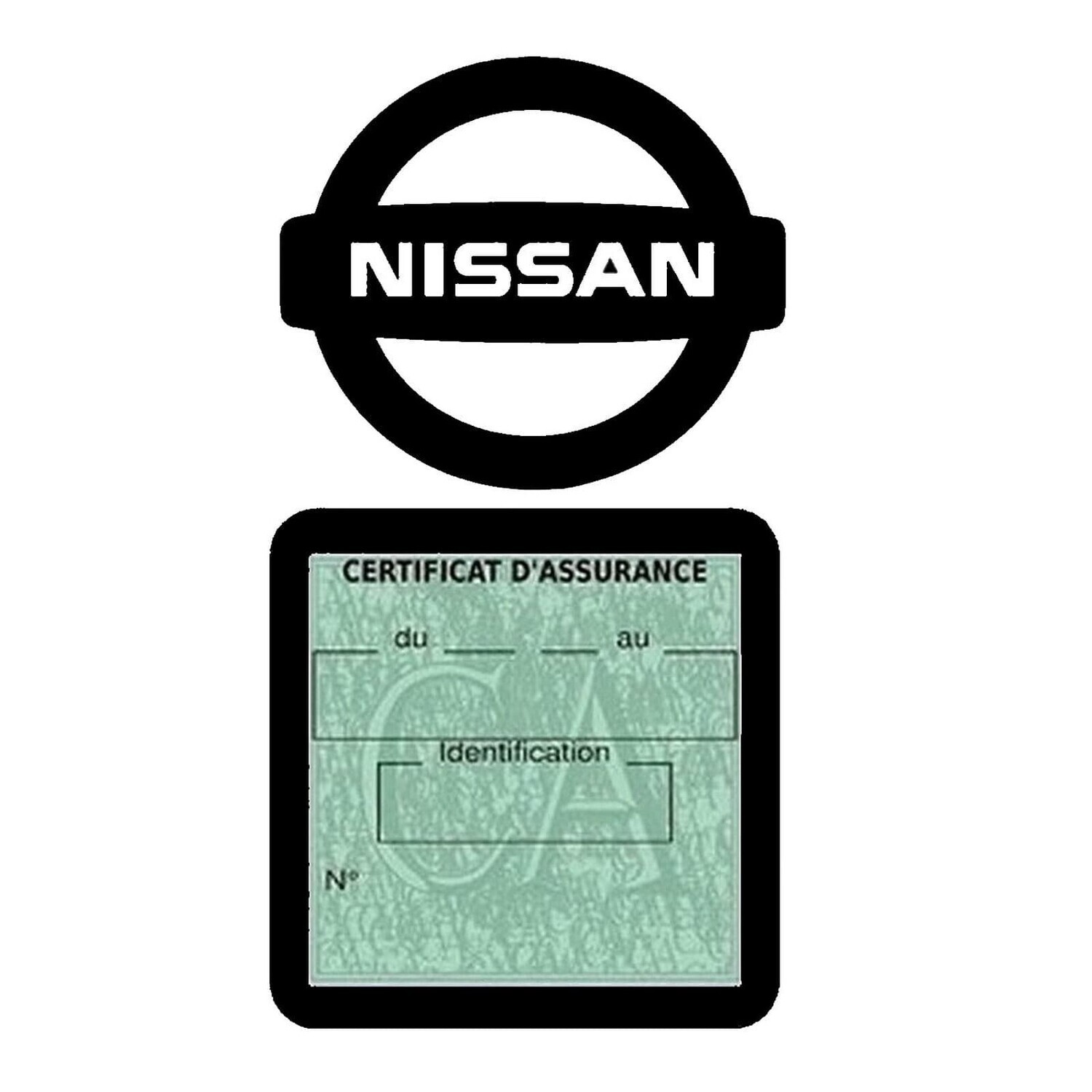 Porte vignette assurance pare-brise voiture NISSAN VS92