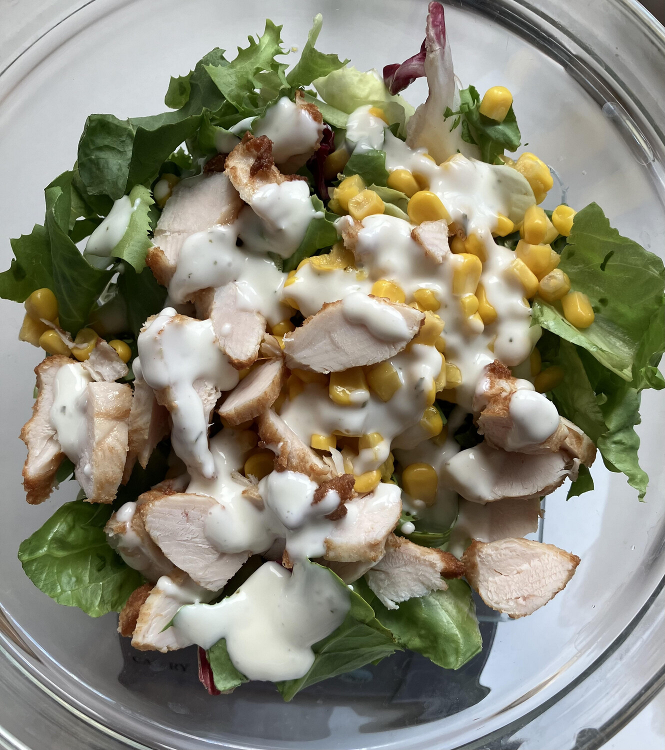 Hänchen Mais Salat