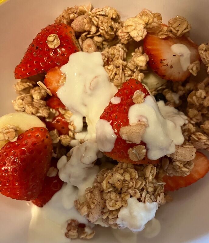 Erdbeere Müsli-vegetarisch