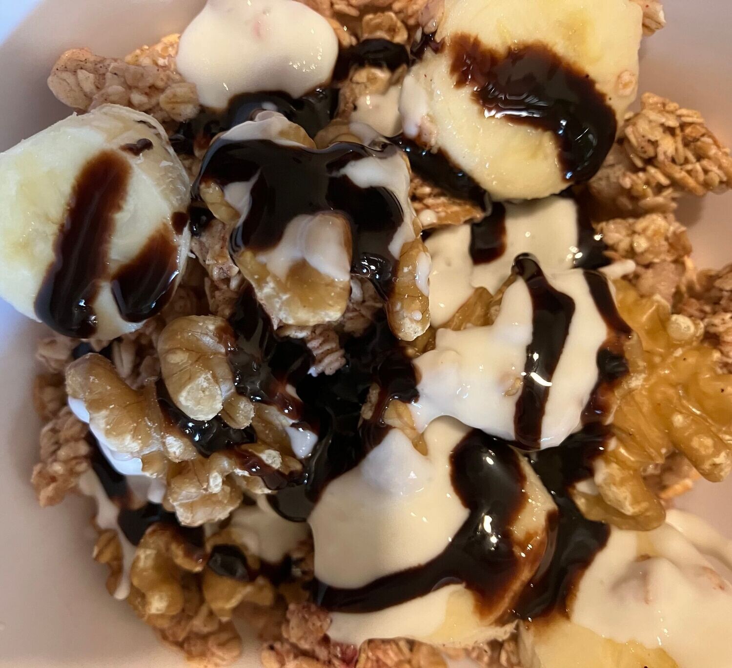 Walnuss-Banane Müsli-vegetarisch