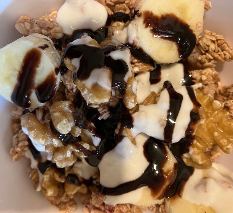 Walnuss-Banane Müsli-vegetarisch