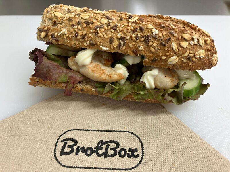 Fitness Baguette mit Hänchenbrustfiletstücke Fitness Baguette mit Hänchenbrustfiletstücke