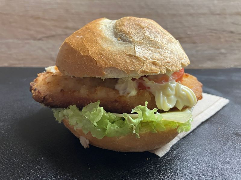 Brötchen mit Schnitzel
