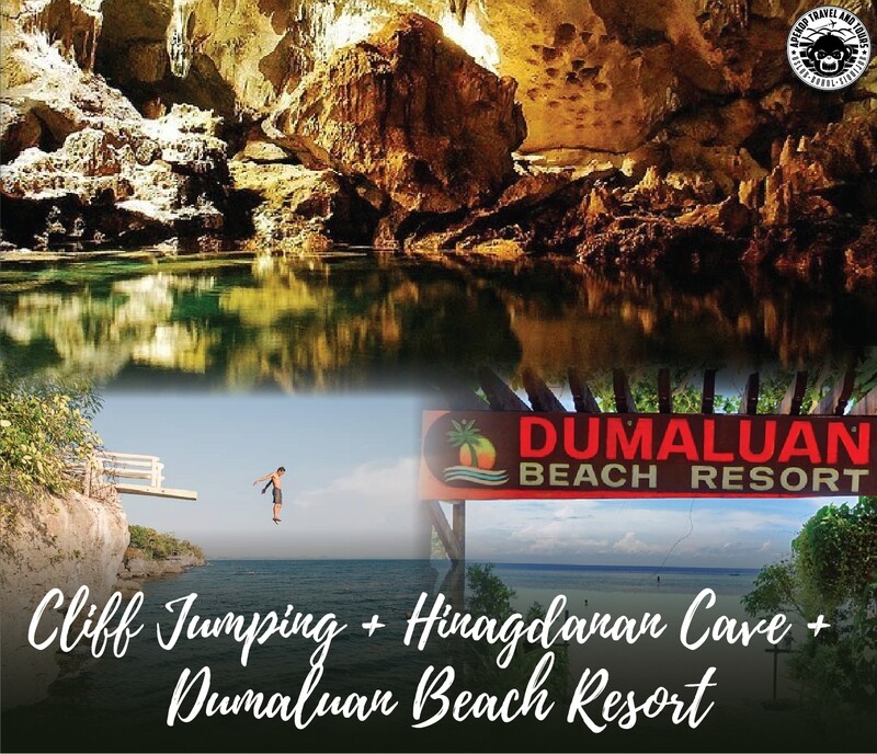 CLIFF JUMPING + HINAGDANAN CAVE + DUMALUAN BEACH