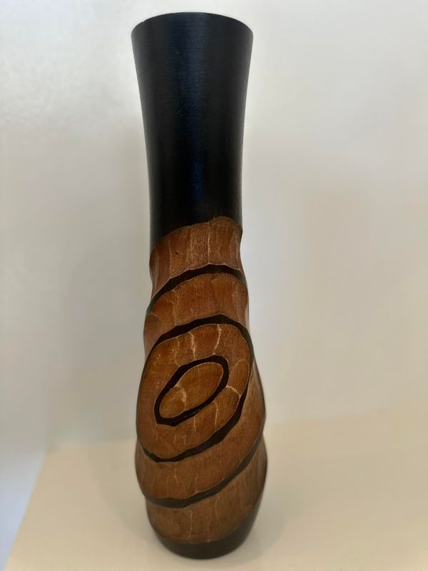 Wooden Mango Handcarved Flower Vase 01