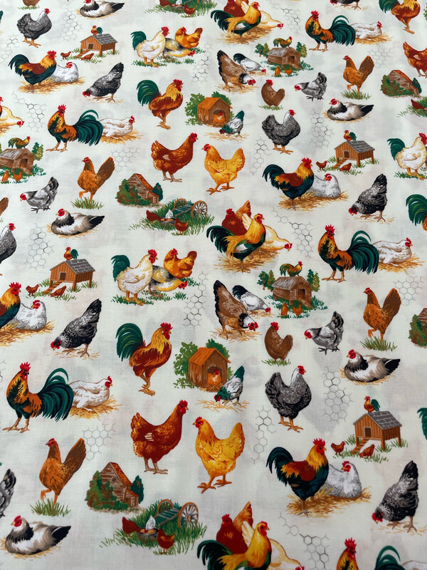 Chooks On Cream Background