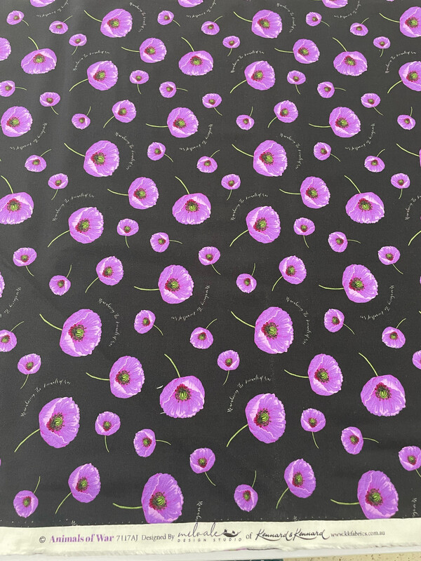 Animals Of War - Purple Poppies Black