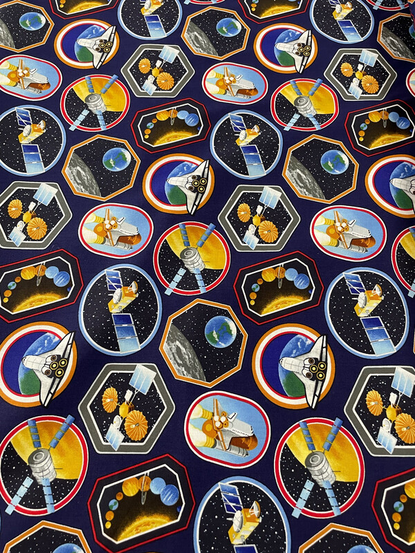 Space Race - Extra Wide - Dark Blue Background Space Race - Extra Wide - Dark Blue Background