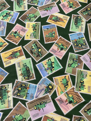 John Deere Tractors - Vintage Post Stamps