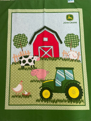 John Deere Tractors - Baby Panel Green