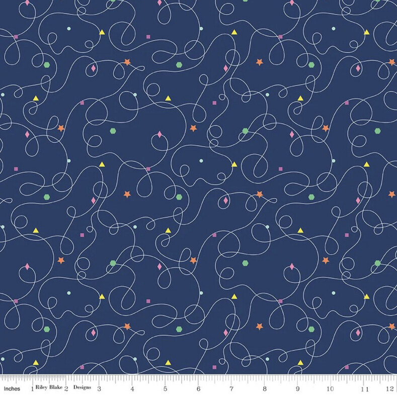 Effervescence Squiggles - Navy