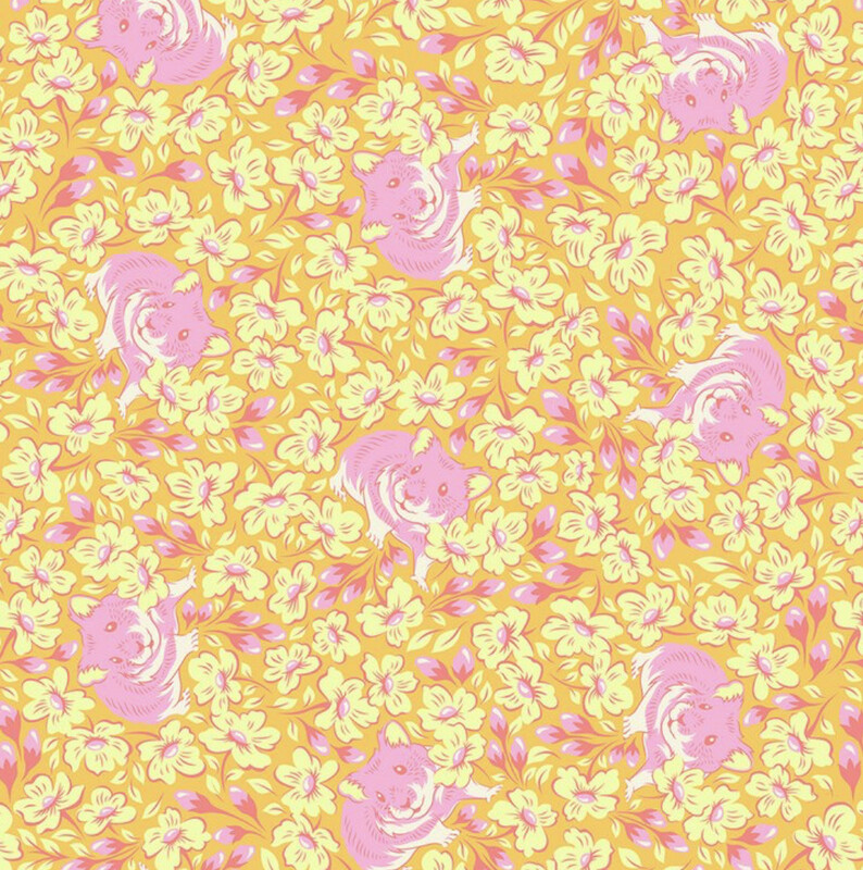 Tula Pink Besties - Chubby Cheeks In Buttercup