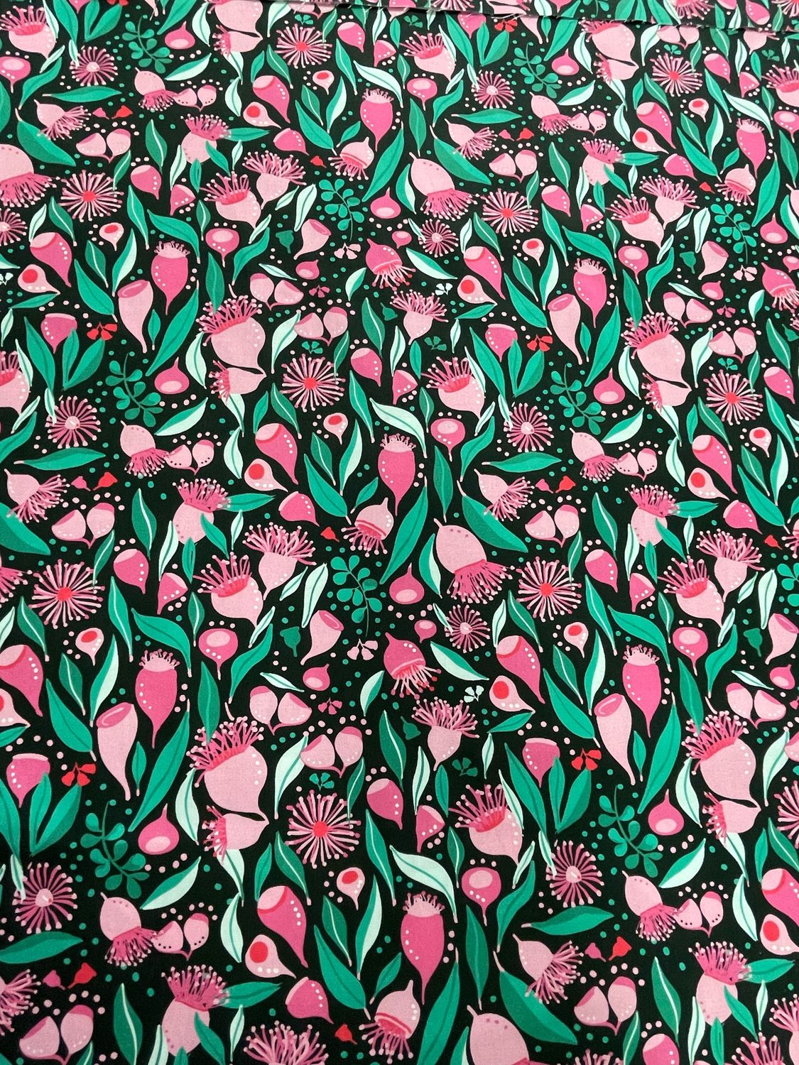 Plentiful Blooms - Gumnuts Pink/Green