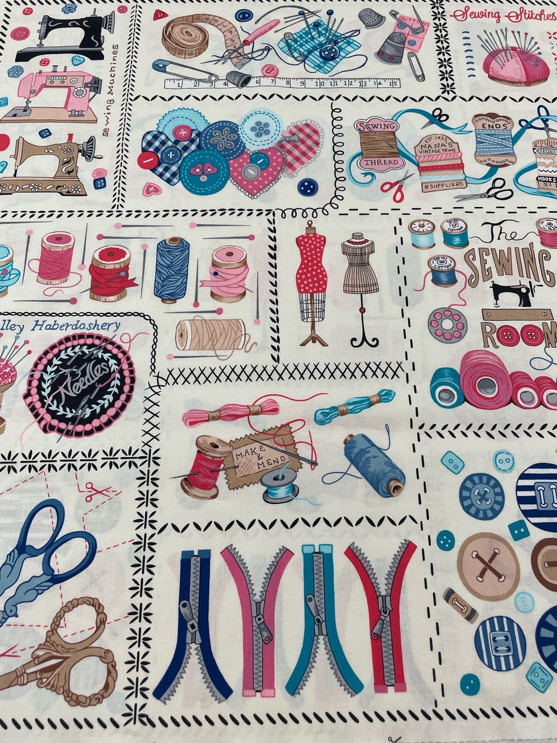 Vintage Sewing Panel