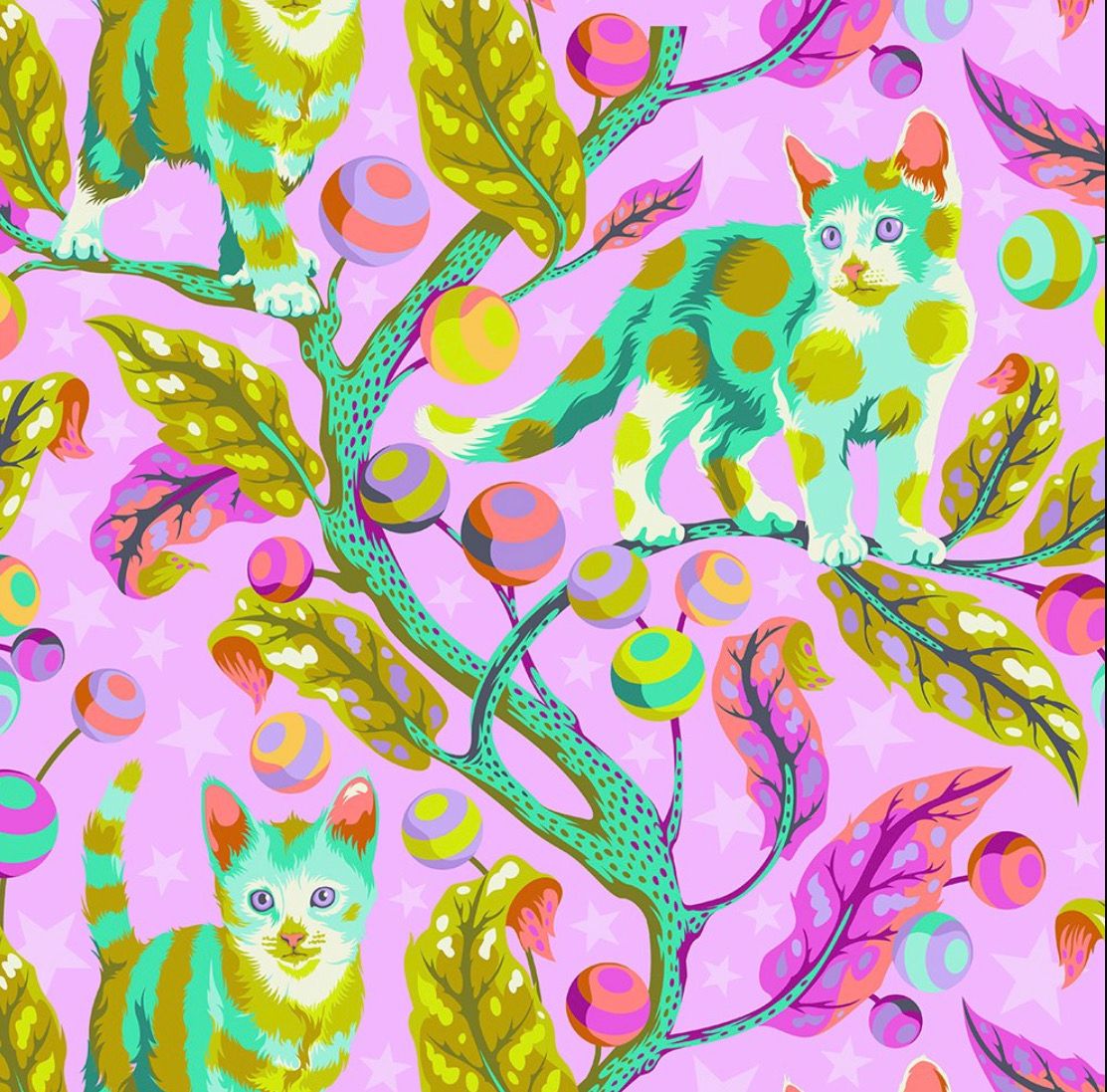 Tula Pink Tabby Road Déjà Vu - Club Kitty