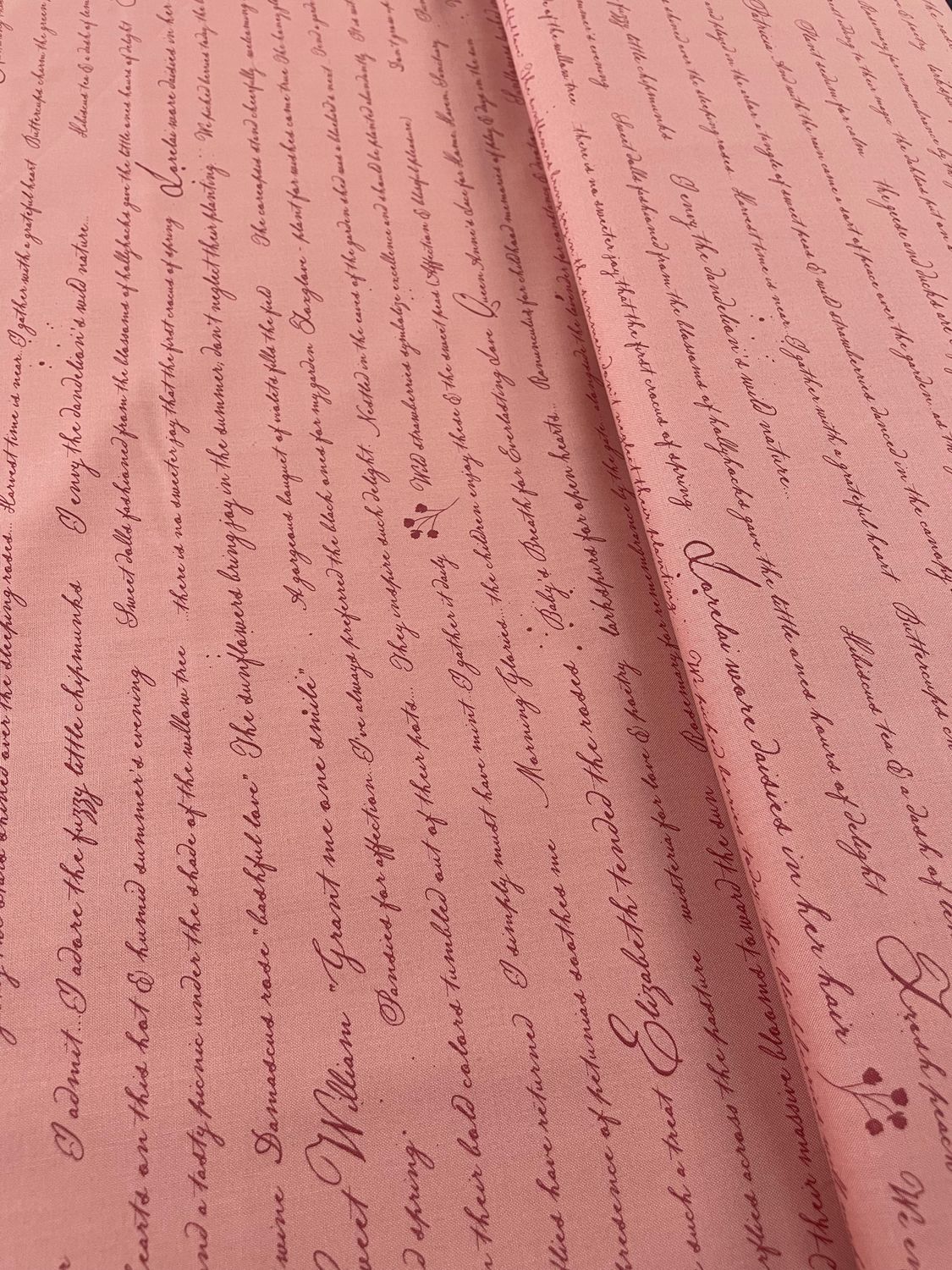 Moda Enchantment Pink Writing