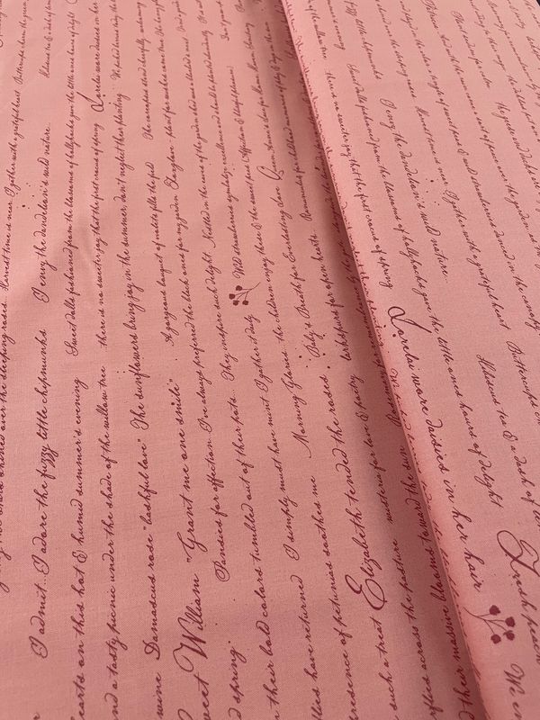 Moda Enchantment Pink Writing