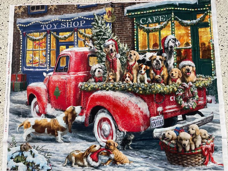 Christmas Wishes - Ute & Puppies Panel