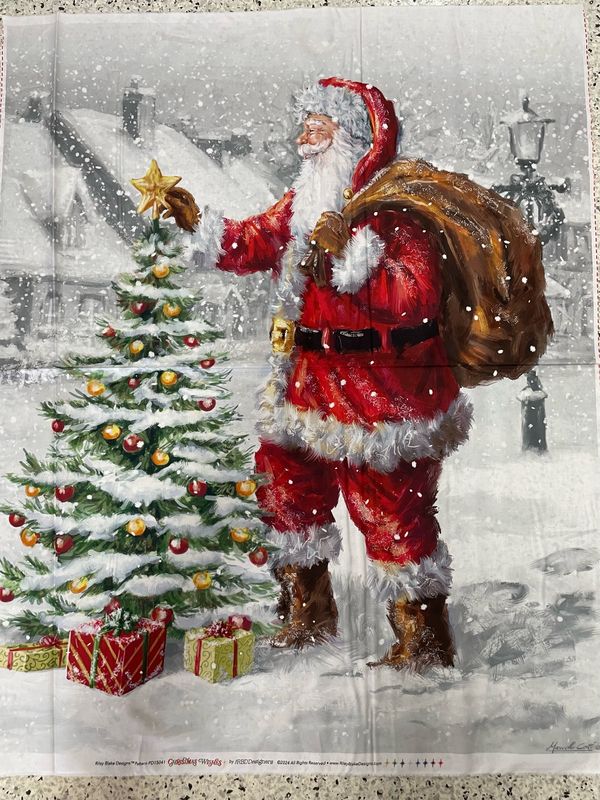 Christmas Wishes - Snowy Tree Panel