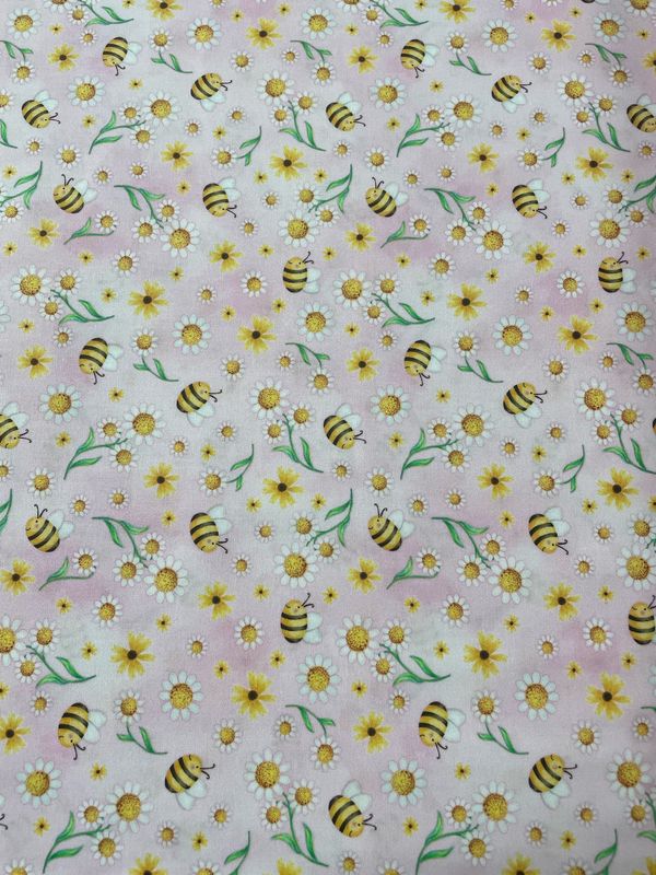 Sunshine Days - Daisies & Bees Pink