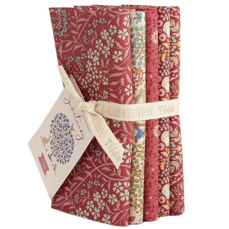 Tilda Sanctuary - 5 Fat Quarter Bundle Rhubarb