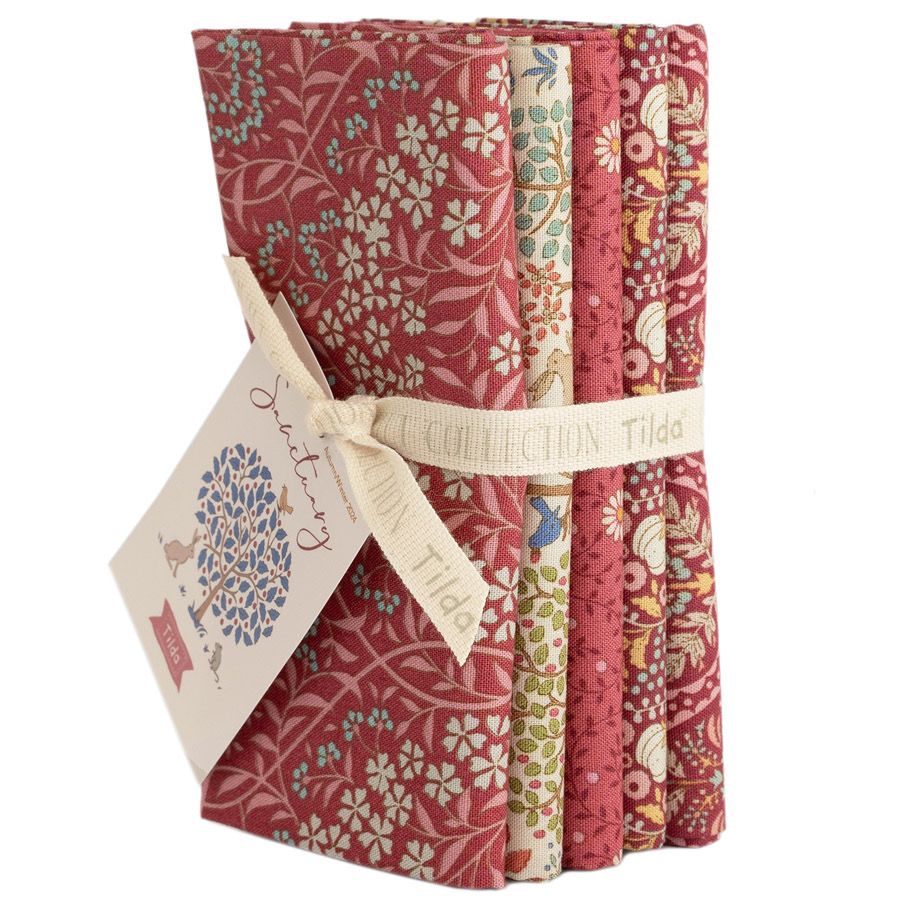 Tilda Sanctuary - 5 Fat Quarter Bundle Rhubarb
