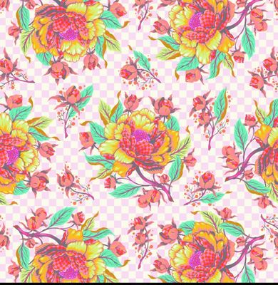 Tula Pink UNTAMED - Peony For Your Thoughts - Lunar