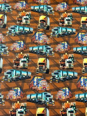 Terrific Trucking - Brown Background
