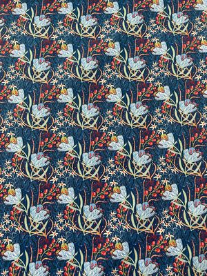 Whimsy - Floral Blue Background