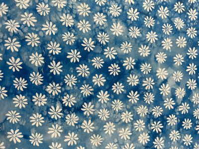 Moda - Sunshine & Blue Skies - Blue Floral