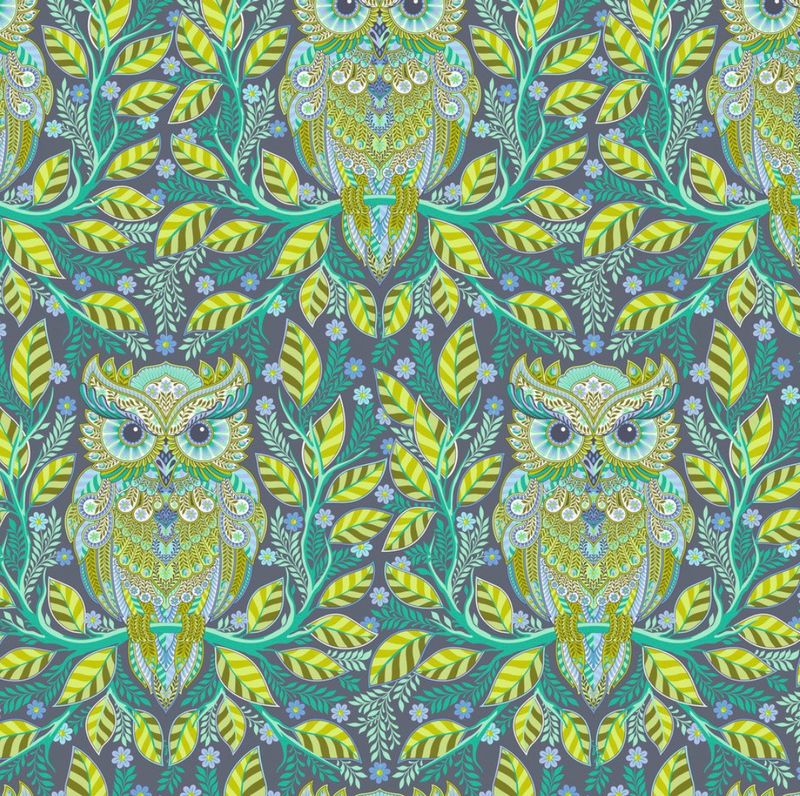 Tula Pink FULL MOON FOREST II - Hootie Patootie Starlight