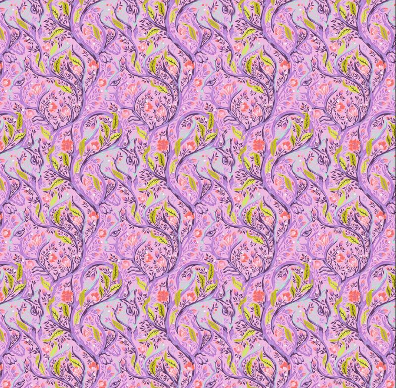 Tula Pink FULL MOON FOREST II - Branch Manager Blossom