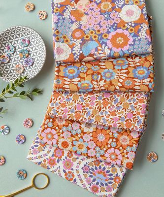 Tilda Wallflower - 5 Fat Quarter Bundle Caramel
