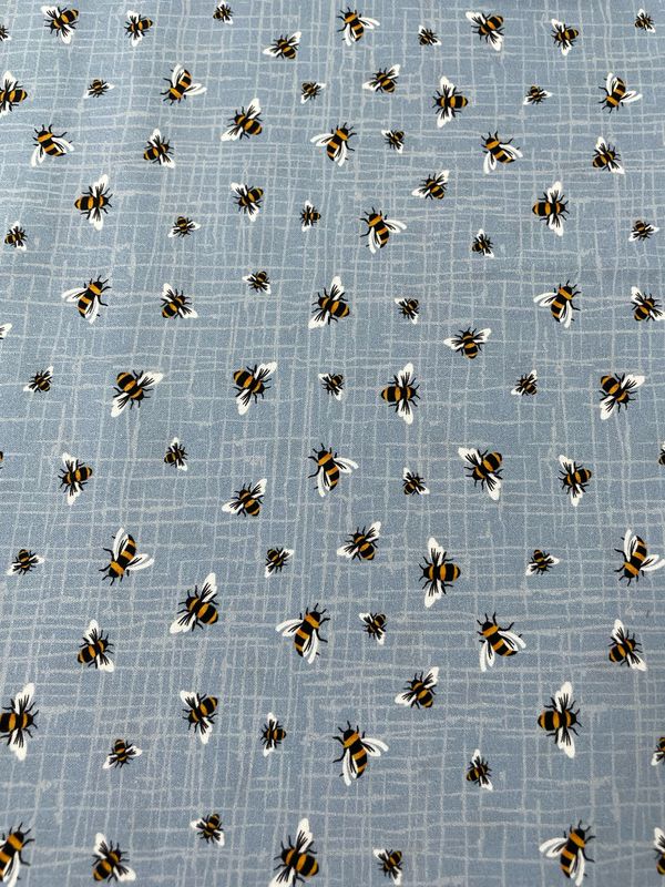 Queen Bee - Bees Blue Background