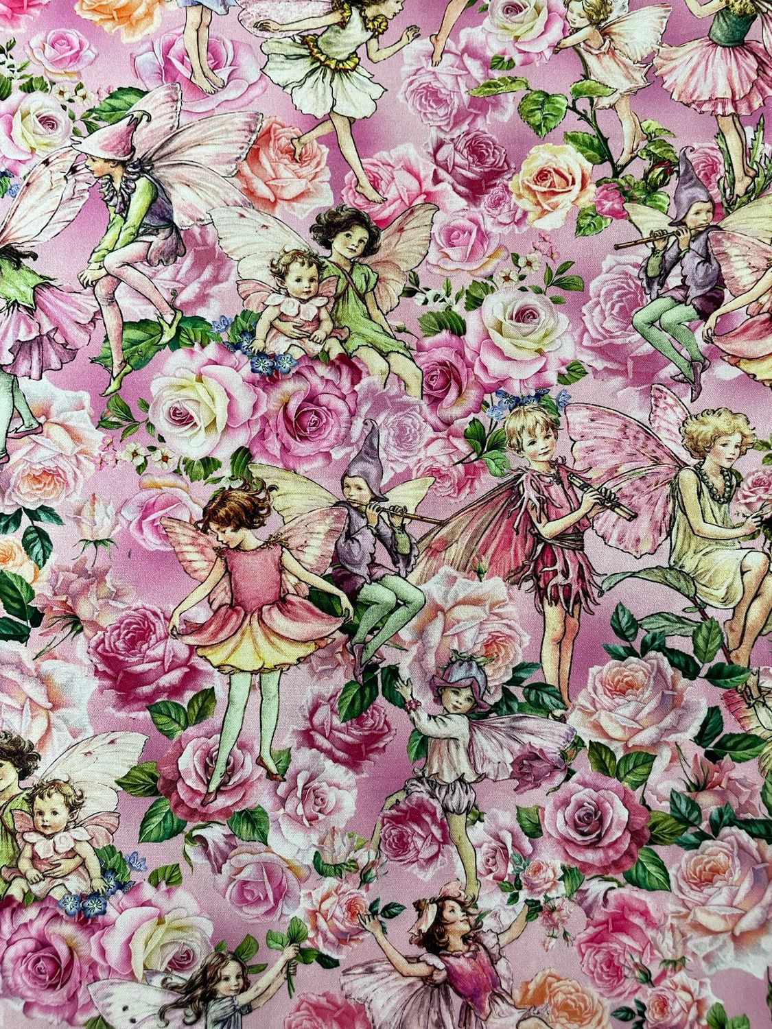 Spring Songs Fairies - Pink Floral With Fairies
