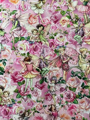 Spring Songs Fairies - Pink Floral With Fairies
