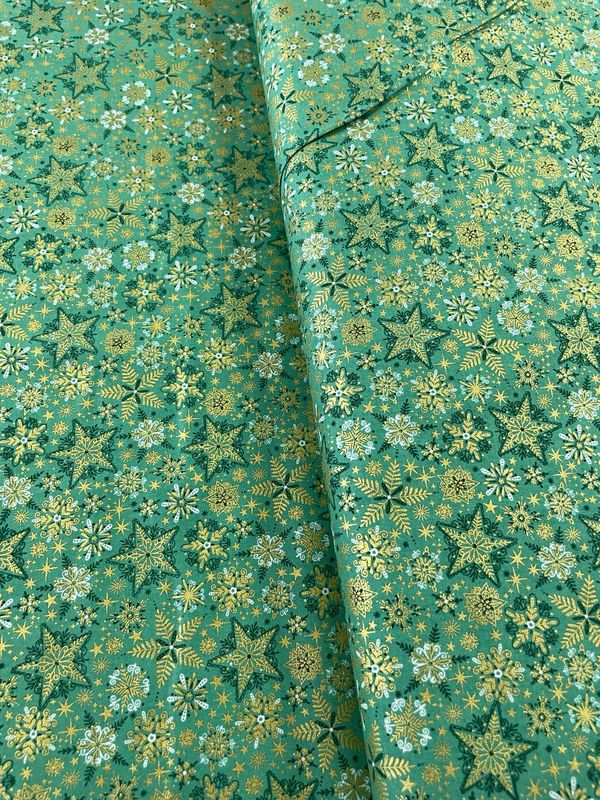Good Tidings - Green Snowflakes