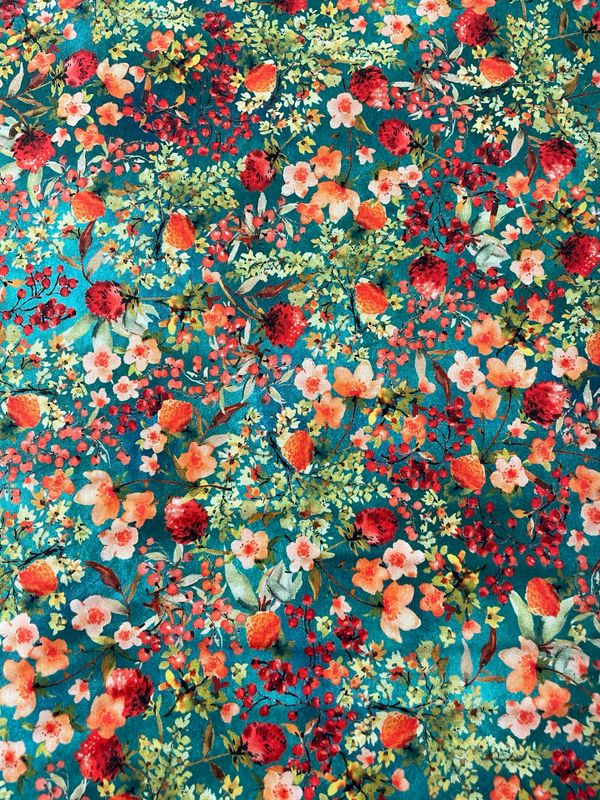 Sunlit Garden - Small Floral Turquoise