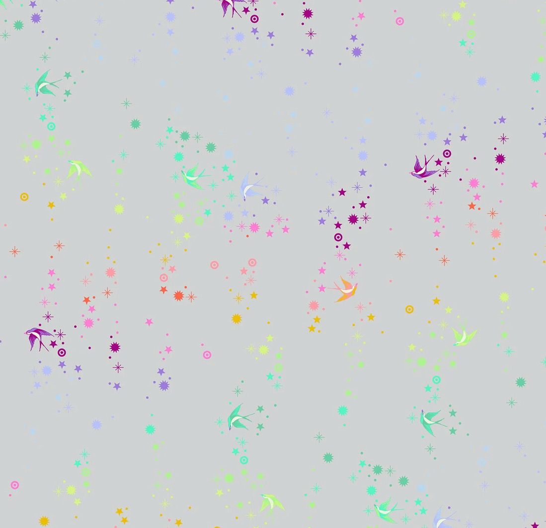 Tula Pink Graywork - Fairy Dust In Fog