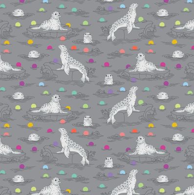 Tula Pink Graywork - Seal The Deal In Shadow