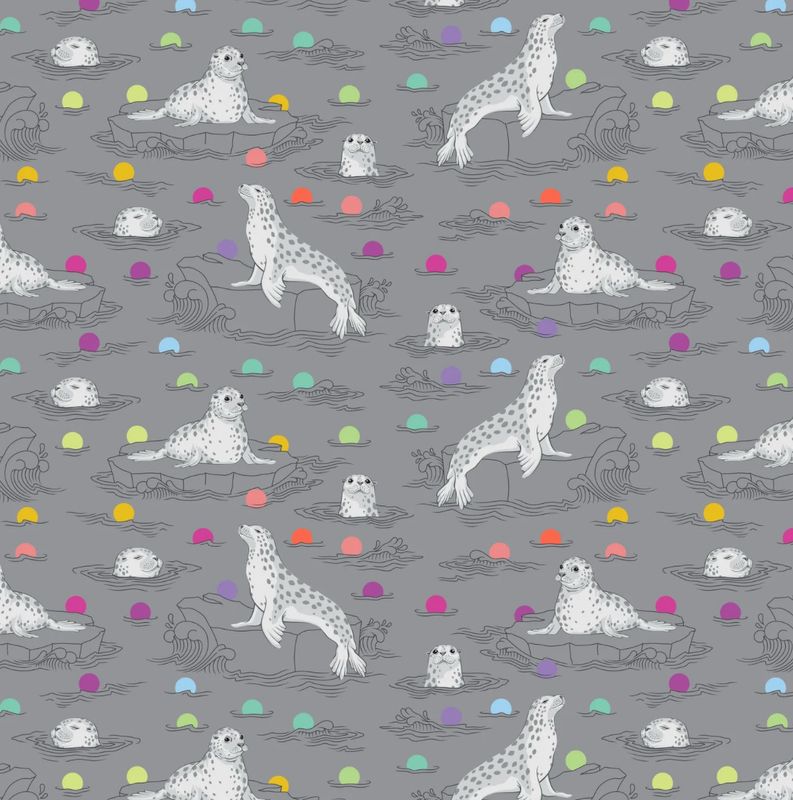 Tula Pink Graywork - Seal The Deal In Shadow