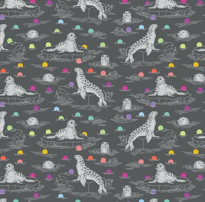 Tula Pink Graywork - Seal The Deal In Carbon