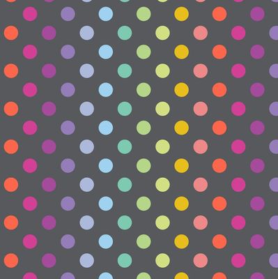 Tula Pink Graywork - Disco Poms In Carbon