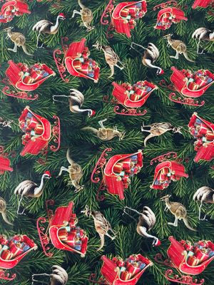 Santa In Oz - Kangaroo & Emus