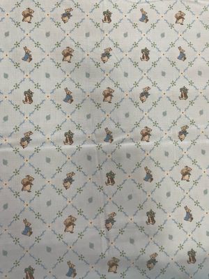 Peter Rabbit - Blue Crosshatch
