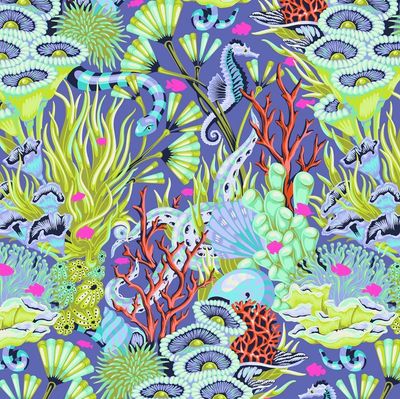 Tula Pink Floral Reef - Reef What You Sew Marine