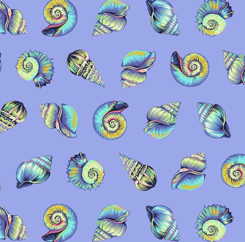 Tula Pink Floral Reef - Lil Shelly Marine