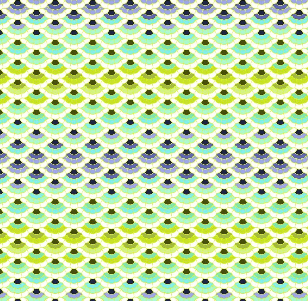 Tula Pink Floral Reef - Aquatic Lace Marine