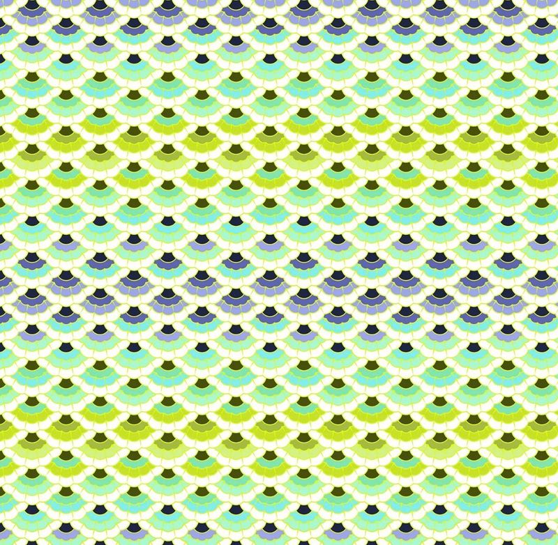 Tula Pink Floral Reef - Aquatic Lace Marine